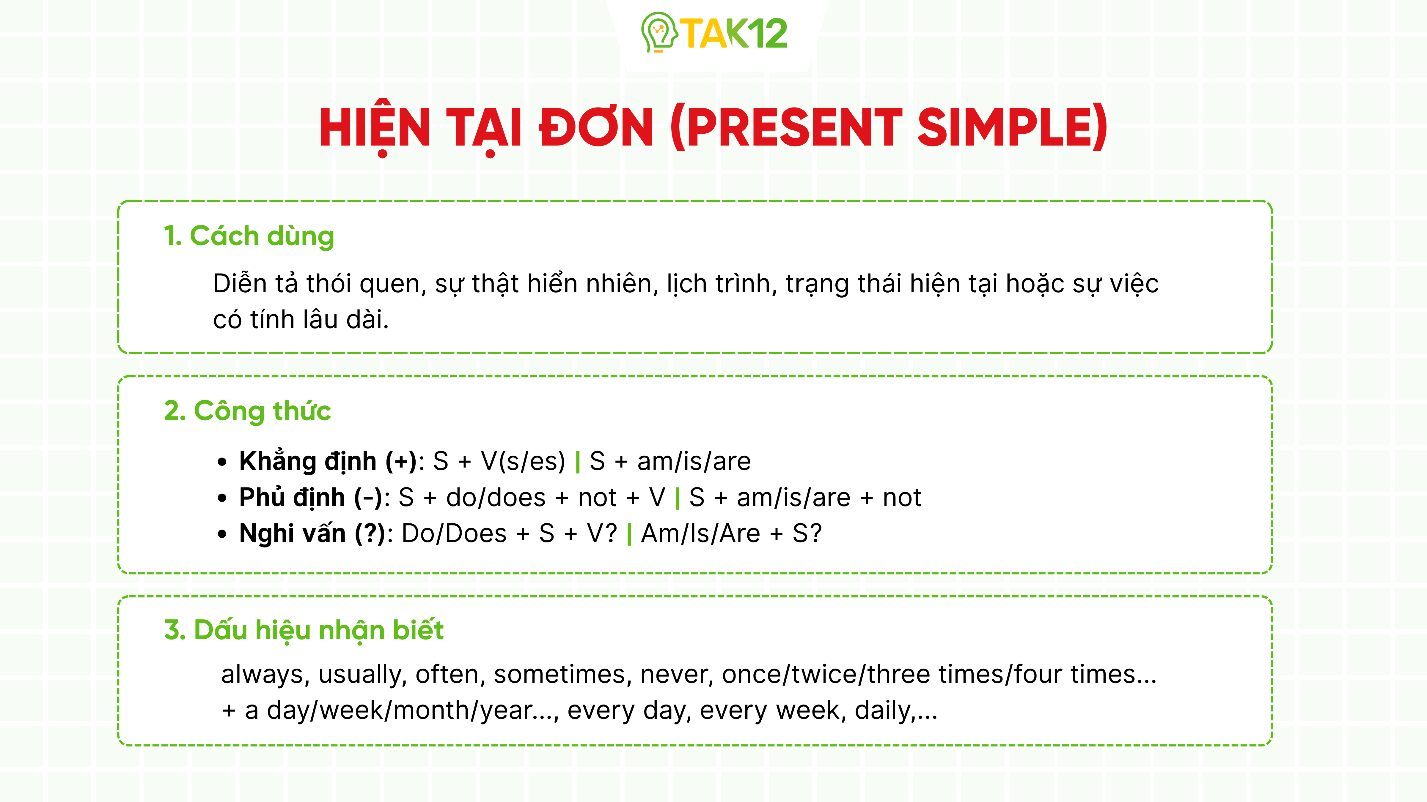 Thì hiện tại đơn - Present Simple Tense